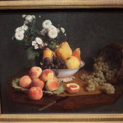 Flowers and Fruit on a Table, Henri Fantin-Latour, 1865.