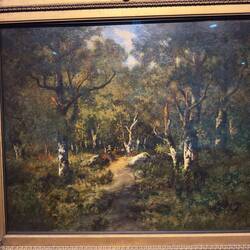 Path through the Forest near Fontainbleau, Narcisse Virgile Diaz de la Pena, c1875.