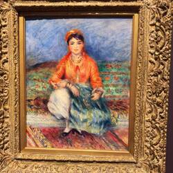 Algerian Girl, Renoir. Local women would not remove their veils so white women were used as models.