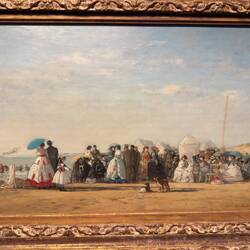 Fashionable Figures on the Beach, Eugene Boudin, 1865.