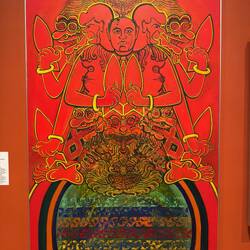 Anti-Nuclear Piece, Nirmala Dutt (Malaysia) , 1988 depicting Reagan and Gorbachev.