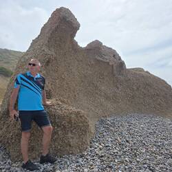 ...der Fels besteht aus versteinerten Muscheln...