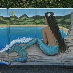 Painted utility box - Cooks Beach