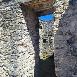 An old doorway with 1000 year old wood above it