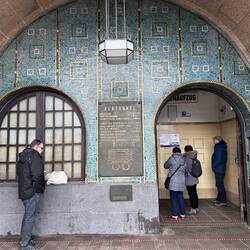 Der Eingang zum alten Elbtunnel