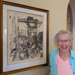 One of a dozen Joseph Pennel etchings of the canal.