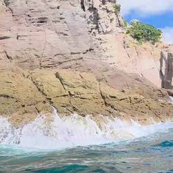 Cruising along the rocks