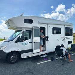 Wir machen unser Mobil ready for departure