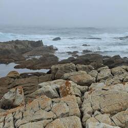 View of the sea over the rocks.
