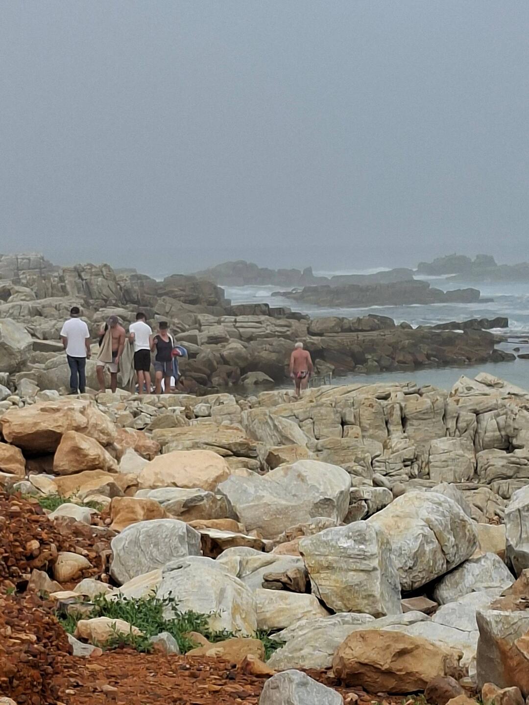 Alan on his way to the tidal pool.