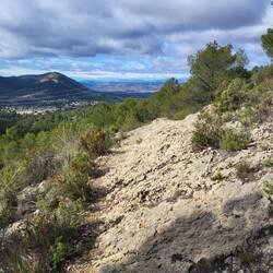 Der Felsweg im Aufstieg.