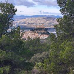 Das Dorf Biar mit der Burg.