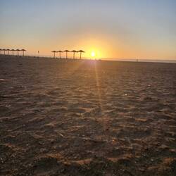 Sonnenuntergang am Strand von Foum El Qued