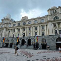 La gare de Waitematā, anciennement et communément connue sous le nom de Britomart