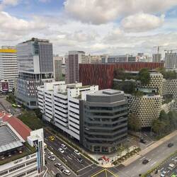 The view from the National Library Building which is the venue for the Albatross File exhibit.
