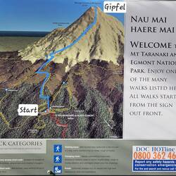 Übersicht des Aufstieg s am Visitor Center