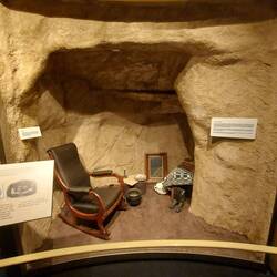 Die Bevölkerung hat sich Höhlen gegraben da Vicksburg unter ständigem Kanonenbeschuss lag.