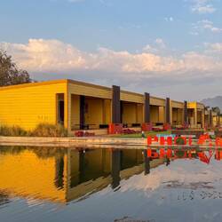 Unsere Unterkunft in einer nagelneuen Cabin des Homfa Pho Camping