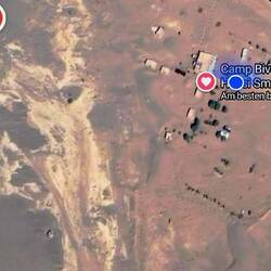 Am blauen Punkt steht unser Womo