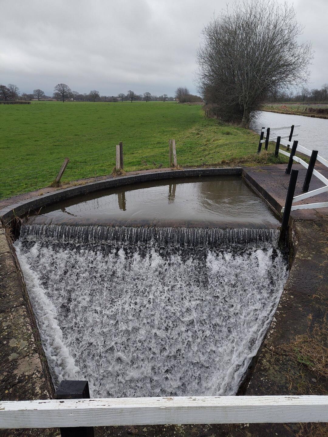 A bywash to the side of the first lock we tackled