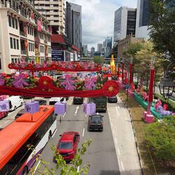 Lunar New Year decorations at Chinatown.