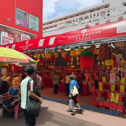 Lunar New Year decorations at Chinatown.