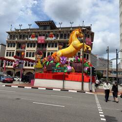Lunar New Year decorations at Chinatown.