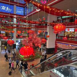 Lunar New Year decorations at Chinatown.