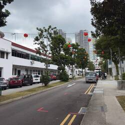 Tiong Bahru art deco style apartments.