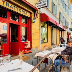 Our lunch spot ... Trattoria Montanara — Bologna, Italy.