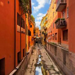 One of the canals of Bologna ... will be filled with water again sometime in November.