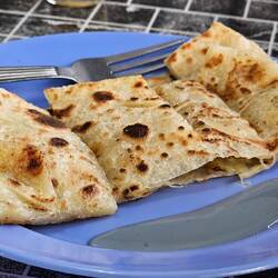 Bananen-Roti zum Frühstück.