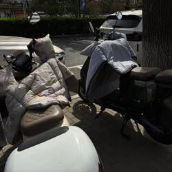 Wintermantel für das Moped