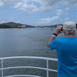 A quite large LPG tanker. She'll use the new locks!