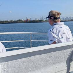 The colorful building is the Frank Gehry designed Biomuseo