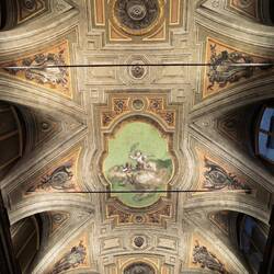 Ceiling of Santuario di San Bartolomeo di Reno o Madonna della Pioggia — Bologna, Italy.