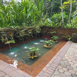 The site of a former spring at Fort Canning.