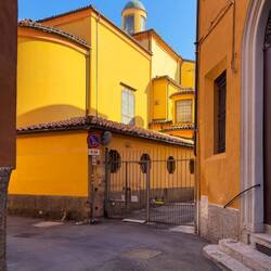 Around the corner is Chiesa di Santa Maria Maggiore — Bologna, Italy.