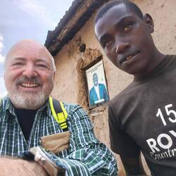 Local young man explaining the beer-making process.