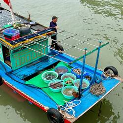 Schwimmender Händler
