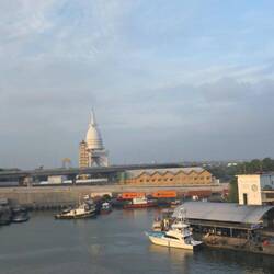 Blick vom Balkon nach dem Einlaufen