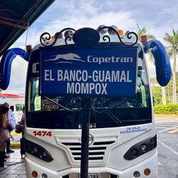 Umsteigen in Bucaramanga... geschafft! Bus nach Mompox