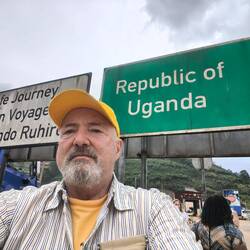 The border between Uganda and Rwanda.