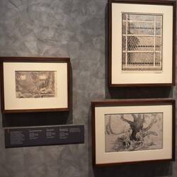 Artwork by internees at the Changi Chapel & Museum.