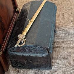 Bolivar's sword, a gift of Peru