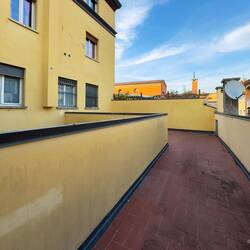Nice terrace ... but it doesn't make up for the overall worn furnishings of the apartment.