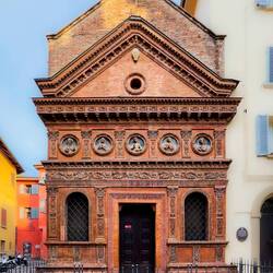 Oratorio della Spirito Santo ... near the apartment we checked out today — Bologna, Italy.