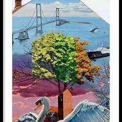 Street Art, mit bekannten Motiven aus der Geschichte Korsørs