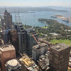 Der Blick von oben zeigt, wie sich Sydney über die Nicht verteilt (nur ein kleiner Ausschnitt)