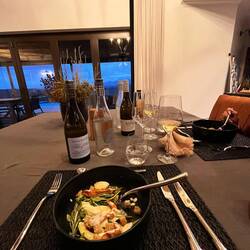 Erstes Diner in der Loge